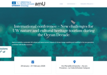 Παρατείνεται η ημερομηνία υποβολής περιλήψεων για το Διεθνές Συνέδριο: “New Challenges for Underwater Nature and Cultural Heritage Tourism during the Ocean Decade"